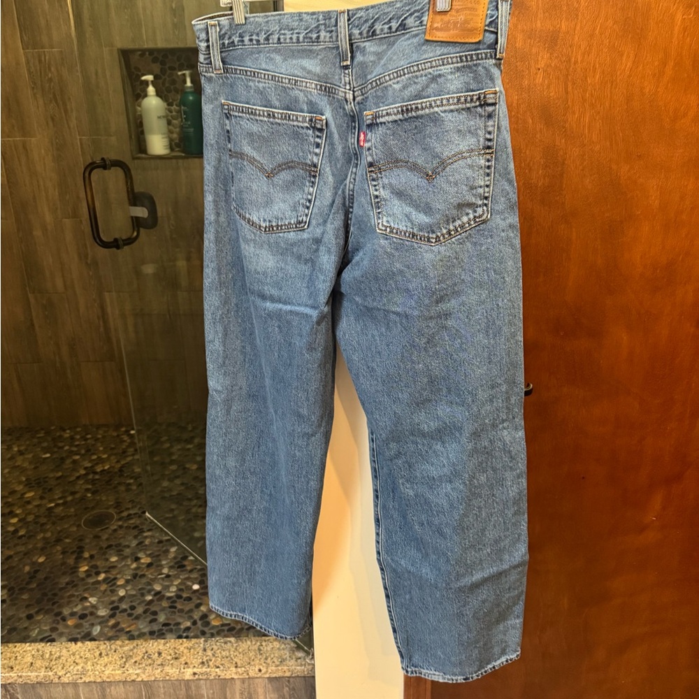 Levi's Baggy Dad Blue Jeans - light w/damage